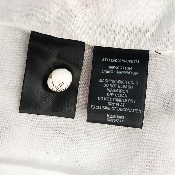 Anthropologie Sanctuary Ellie White Floral Print Lined Eyelet Causal Dress Sz S - Picture 8 of 10